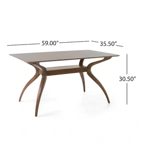Silla de Comedor Moderna de Madera Maciza con Asiento de Tela Azul Claro, Estilo Mid-Century, Muebles para el Hogar - Product Image 6