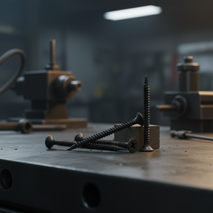 Vis à cloison sèche PDC de 9 pouces, classe 8.8, en acier au carbone/acier inoxydable, filetage standard, pointe de perçage, autoperceuse, tête bombée/à cornet - Product Image 1