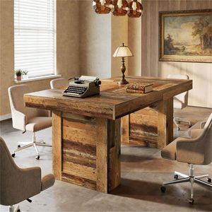 โต๊ะคอมพิวเตอร์ไม้สำหรับสำนักงาน ห้องอ่านหนังสือ หรือห้องรับประทานอาหาร อเนกประสงค์และมีสไตล์ - Product Image 1