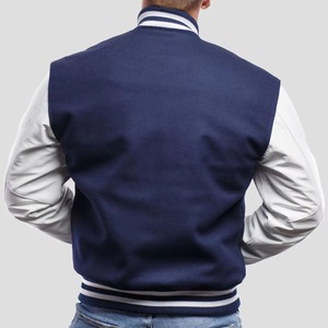 Blouson universitaire de baseball en polyester/coton, coupe ajustée, avec garniture en fourrure de mouton, personnalisable pour étudiants universitaires - Product Image 4