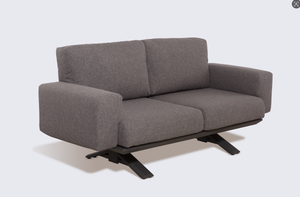 Sofá Moderno de Tres Plazas, Tapizado en Tela, Relleno de Espuma, Brazos Rectos Cuadrados, Respaldo Firme, Patas de Metal, Muebles para Sala de Estar - Product Image 6