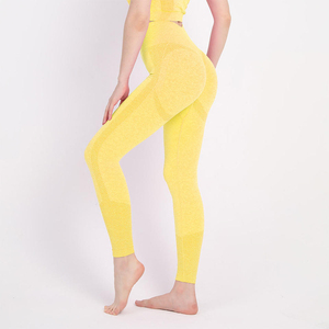 Women's Breathable Quick Dry Seamless Spandex/Polyester Full Length <b>Tummy</b> <b>Control</b> High Waist Fitness Leggings for Workout Yoga - Product Image 6