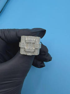 แหวนเงินแท้ 925 ชุบโรเดียม ดีไซน์ฮิปฮอป ประดับเพชร เหมาะสำหรับเป็นของขวัญวันเกิด วันแต่งงาน หรือโอกาสพิเศษ สำหรับผู้ชายและผู้หญิง - Product Image 6