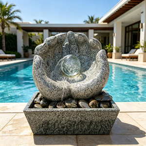 Achetez en gros : Grande fontaine d'extérieur en granit Magic Stone pour <span class=keywords><strong>jardin</strong></span> et cour, design moderne, durable et écologique - Product Image 1