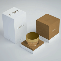 Pot airless noir doré pour cosmétique crème lotion soin peau avec boîte cadeau magnétique personnalisée