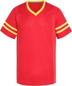Camiseta de Fútbol Sublimada sin Cuello para Hombre, Manga Corta, Absorbe la Humedad, Ropa Deportiva de Poliéster, Corte Regular para Adultos, Todas las Temporadas - Product Image 1