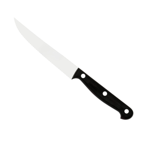 Cuchillos profesionales para carne con hoja dentada, mango negro con triple remache y hoja de acero inoxidable para cortar carne en restaurantes - Product Image 3