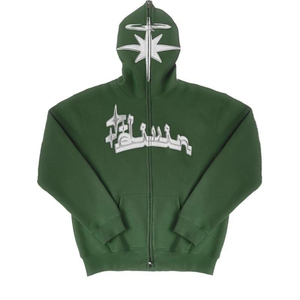 Sudadera con capucha corta y cremallera, personalizada con logotipo, 500 GSM, de algodón 100%, estilo vintage, lavado ácido, desgastada, tejida por Nesta Sports - Product Image 6
