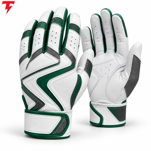 Baseball Batting <b>Gloves</b> Leather Soft Comfortable Fit Strong Grip Breathable Design Durable Lightweight Full Finger <b>Sports</b> <b>Gloves</b> - Product Image 3