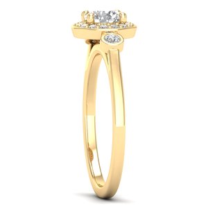 Bagues de fiançailles REYES en argent sterling 925 et moissanite, design de luxe, alliances en or jaune 14K 18K pour cadeaux de mariage - Product Image 3