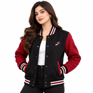 premium college style custom <b>embroidered</b> <b>women</b> varsity <b>jackets</b> made <b>for</b> everyday style and comfort classic <b>women</b> varsity <b>jackets</b> - Product Image 4
