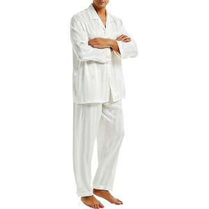 Standard Loungewear <b>Men</b> Night Suit Short Sleeve Crew Neck Shorts <b>Set</b> Elastic Waist Soft Breathable Lightweight Summer <b>Pajamas</b> - Product Image 1