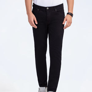 Jeans Negros Rectos Desgastados 100% Algodón de Alta Calidad para un Ajuste Elegante de Cintura Alta - Product Image 5