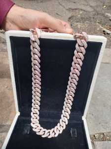 Hot Sale Moissanite Cuban Chain for Club Party Wear Premium Diamond Look Hip Hop <b>Necklace</b> Available at Factory Price - Product Image 4