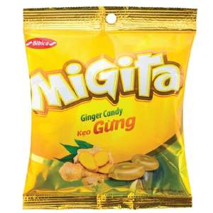 Caramelos Bibica Migita Originales de Jengibre al por Mayor, 400g X 20 Bolsas/Caja - Product Image 1
