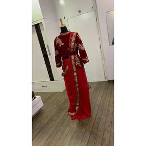 Party Wear Saree con Secuencia Dori Zari Work-para Suministros de Fiesta - Product Image 1