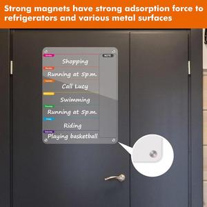 Strong Magnetic Transparent Reusable Writable Planner Memo Acrylic Writing <b>Board</b> for Fridge Weekly Planning - Product Image 2