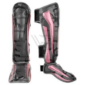 Protège-tibias de boxe en cuir durable avec logo personnalisé, qualité supérieure, prix de gros, protection intégrée pour le tibia - Product Image 1