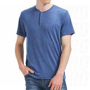 Camisetas Henley de Manga Corta para Hombre, Paquete Múltiple, 3 Botones, Camisetas Casuales, Mezcla de Algodón, Transpirables, Ligeras, Cuello Henley Clásico - Product Image 6