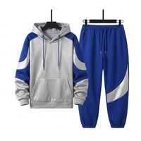 Ensemble survêtement homme Y2K color block avec sweat à capuche et pantalon de jogging, garniture personnalisée pour vêtements de fabricants