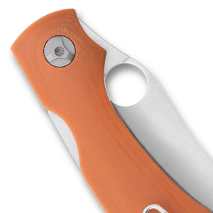 Cuchillos Plegables de Acero Inoxidable con Mango Naranja, Hoja con Acabado Satinado y Borde Liso, Orificio de Apertura con el Pulgar, Clip de Bolsillo y Diseño Ergonómico - Product Image 6
