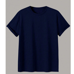 Men's Gray Short Sleeve O-Neck 100% Cotton Jersey T-Shirt Regular Fit Casual Solid Color Blank <b>Design</b> - Product Image 2