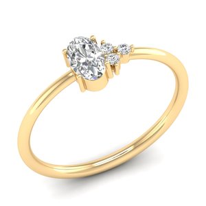 Anillos de boda REYES de alta calidad en oro sólido de 14K con diamantes cultivados en laboratorio HPHT CVD para mujer, precio al por mayor, joyería fina. - Product Image 2