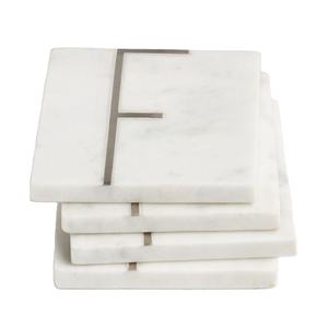 Posavasos de Metal y Mármol 100% Hechos a Mano, Venta Especial, para Hogar y Oficina, para Tazas de Café, Fabricante Indio, Calidad Superior, Última Tendencia - Product Image 1