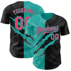 Maillot de baseball imprimé sérigraphié de haute qualité, entièrement boutonné, vêtement de sport antibactérien à manches courtes, 100 % coton biologique, col en V - Product Image 5