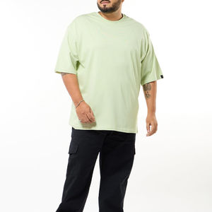 T-shirt Homme Oversize 100% Coton Col Allongé Manches Courtes Longueur Standard Grande Taille 3XL Respirant Écologique OEM - Product Image 4