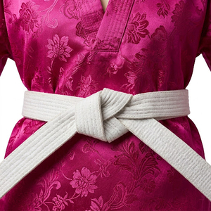 Uniforme de Taekwondo Poom Dobok Junior Ceinture Noire Col Rouge et Noir - Product Image 6
