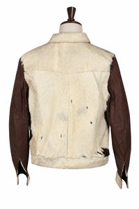 <b>Men's</b> Genuine <b>Leather</b> <b>Jacket</b> With Fur Lining Turn-Down Collar Casual Winter Wear Zipper Closure Brown Regular Fit - Product Image 5