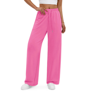 Pantalon de jogging pour femme 100% Coton Hiver Écologique Rétro Taille Haute Coupe Ample Jambe Large en Molleton Doux - Product Image 4