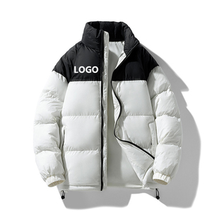 Veste matelassée pour homme avec blocs de couleur, col montant, fermeture éclair, coupe-vent, décontractée, pour l'hiver, rembourrage en polyester - Product Image 1