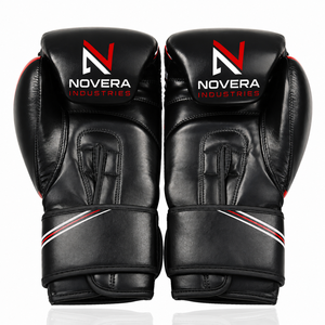 Gants de boxe personnalisés respirants, imperméables, à doigts entiers, pour entraînement et sparring professionnels, en cuir premium à lacets - Product Image 2