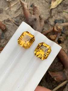 Natural <b>Citrine</b> Gemstone Fancy Rectangular Cut Collector Stone Yellow Crystal Loose For Jewelry Making <b>Ring</b> Pendant - Product Image 6