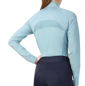 Wholesale Women's Riding Show Shirt <b>Long</b> <b>Sleeve</b> Quick Dry <b>Base</b> <b>Layer</b> Competition Training Horse Protection Customized - Product Image 6