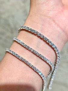 Pulsera de Diamantes Cultivados en Laboratorio de 3ct-15ctw, Certificada por IGI, Oro Sólido de 14K/18K, Color D, VVS/VS, HPHT, Joyería de Lujo para Mujer - Product Image 2
