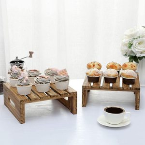 Support à gâteau en bois rustique, design rectangulaire rétro, accessoire de décoration de table durable - Product Image 5