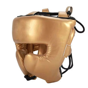 Protector de Cabeza de Boxeo de Cuero MMA para Adultos, Impresión de Logotipo Totalmente Personalizada, Última Llegada, Protectores de Cabeza de Boxeo Ajustables - Product Image 2