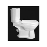 Ensemble WC monobloc de luxe moderne, à poser au sol, avec réservoir encastré, cuvette allongée en céramique, évacuation P-Trap/S-Trap