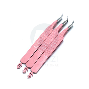 แหนบต่อขนตา Beauty Eyelash Volume Tweezers แบบญี่ปุ่น 45 90 องศา สีชมพู ดอลลาร์ สแตนเลสสตีล ป้องกันแม่เหล็ก จับขนตาได้อย่างสมบูรณ์แบบ - Product Image 6