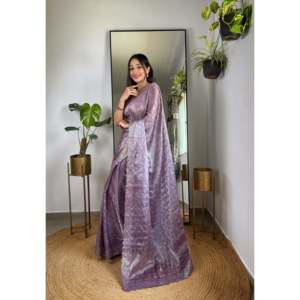 Saree de créateur avec broderie de paillettes Robes élégantes de travail - Product Image 6