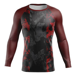 T-shirt de compression homme à manches longues, coupe ajustée, séchage rapide, respirant, pour fitness et combat MMA - Product Image 5