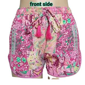 2025 à la mode Vintage femmes Shorts chauds 70% soie 30% rayonne taille libre léger et respirant vêtements d'été Technique lavée - Product Image 1