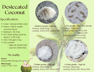 มะพร้าวอบแห้งแบบเกล็ด สำหรับตกแต่งไอศกรีม สมูทตี้ โยเกิร์ต ราคาประหยัด - Product Image 2