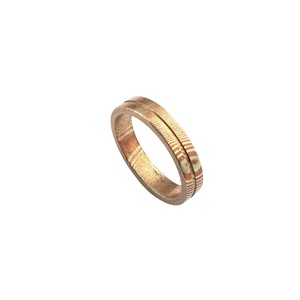 Anillo de Boda Unisex Neo-Gótico Mokume Gane, Chapado en Platino, Hecho a Mano, Ajustable, Certificado por Terceros, Perfecto para Cualquier Ocasión - Product Image 1