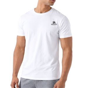 <b>White</b> Men's Cotton Crewneck <b>Tee</b> Short Sleeve Casual Top Lightweight Everyday Clothing Custom Blank T-Shirt Factory Wholesale - Product Image 2