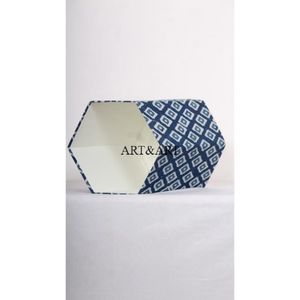 Cubo de Basura Hexagonal Plegable de Papel de Algodón Reciclado Hecho a Mano por ART&ART, Elegante, para Uso en Interiores/Exteriores, para Oficina - Product Image 4