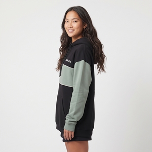 เสื้อฮู้ดดี้ผู้หญิงแบบสั่งทำ OEM ล่าสุด สีสันตัดกัน ทรงโอเวอร์ไซส์ แขนยาว พิมพ์ลาย Hawk Eye ด้านหน้า ผ้าคอตตอนผสม - Product Image 4